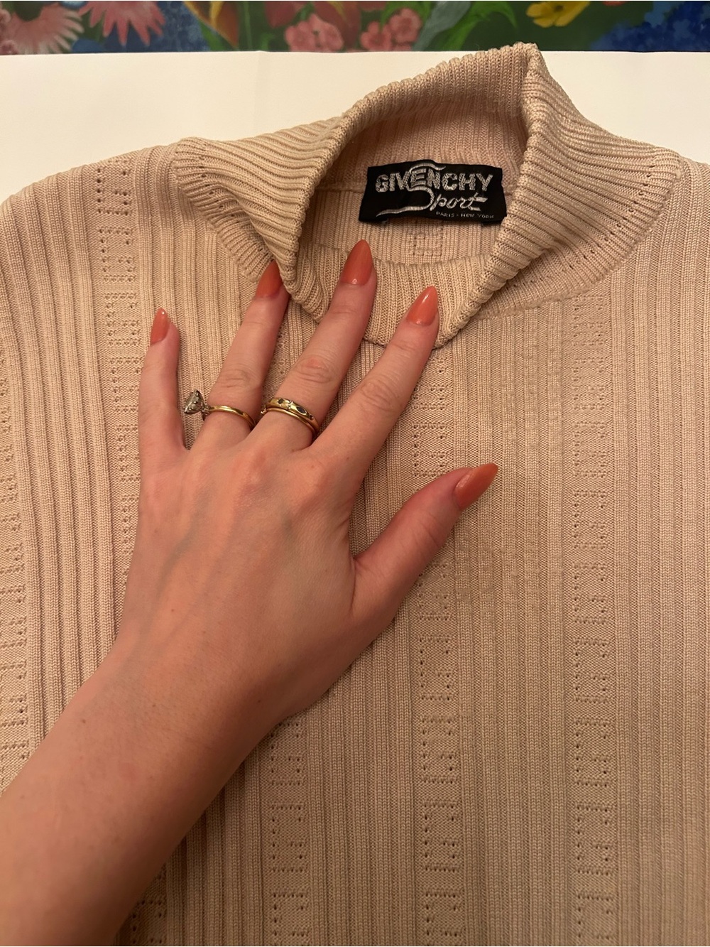 Vintage Givenchy Beige Women's Cardigan